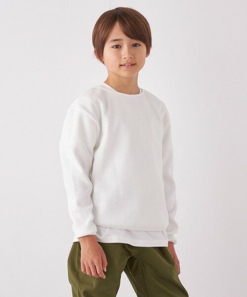 SHIPS / シップス Tシャツ | SHIPS any: ランドヘム ワッフル ロングスリーブ Tシャツ<KIDS> | 詳細6