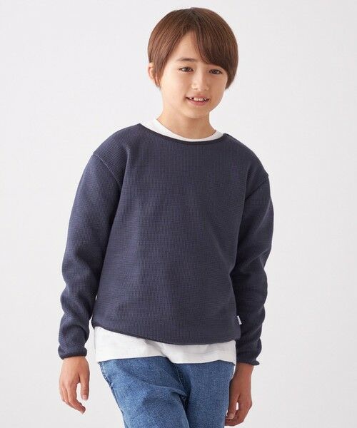 SHIPS / シップス Tシャツ | SHIPS any: ランドヘム ワッフル ロングスリーブ Tシャツ<KIDS> | 詳細30