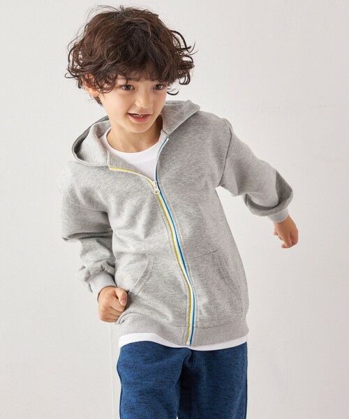 SHIPS / シップス パーカー | SHIPS any:〈洗濯機可能〉ワンポイント 刺繍 ポンチ ジップ パーカー <KIDS>◆ | 詳細3