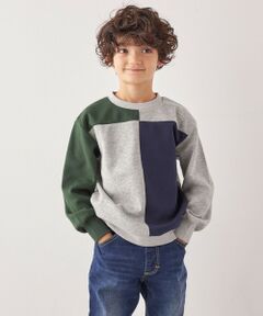 SHIPS / シップス スウェット | SHIPS any:〈洗濯機可能〉デザイン ポンチ クルーネック プルオーバー <KIDS>◇