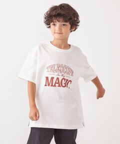 SHIPS / シップス Tシャツ | SHIPS any: プリント × 刺繍 ロゴ Tシャツ<KIDS>