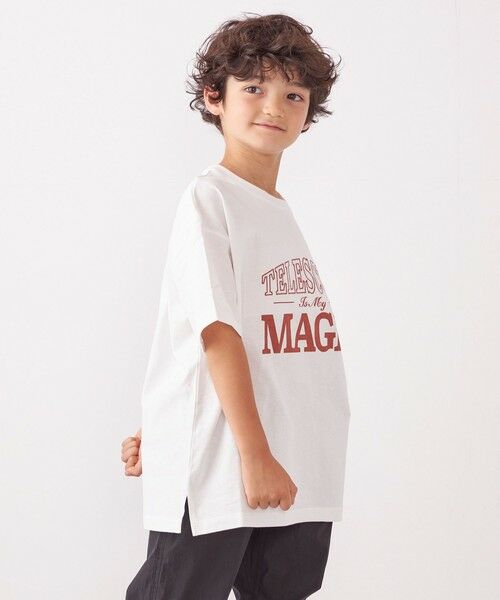 SHIPS / シップス Tシャツ | SHIPS any: プリント × 刺繍 ロゴ Tシャツ<KIDS> | 詳細5