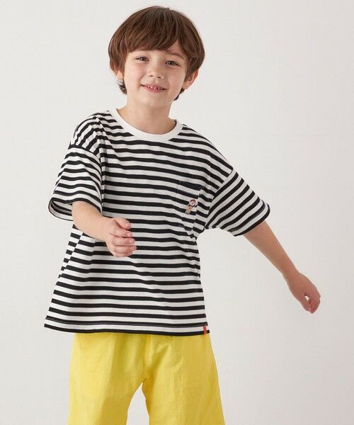 SHIPS / シップス Tシャツ | 【SHIPS any別注】UNIVERSAL OVERALL: WINDY Jr. ワッペン ボーダー Tシャツ <KIDS> | 詳細3
