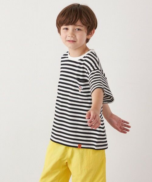 SHIPS / シップス Tシャツ | 【SHIPS any別注】UNIVERSAL OVERALL: WINDY Jr. ワッペン ボーダー Tシャツ <KIDS> | 詳細4