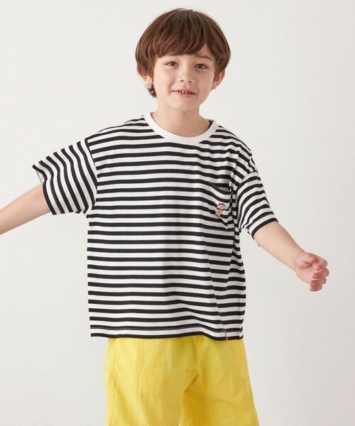 SHIPS / シップス Tシャツ | 【SHIPS any別注】UNIVERSAL OVERALL: WINDY Jr. ワッペン ボーダー Tシャツ <KIDS> | 詳細5