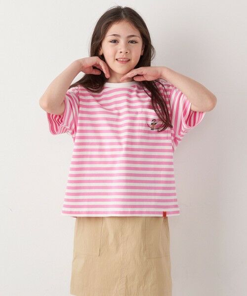 SHIPS / シップス Tシャツ | 【SHIPS any別注】UNIVERSAL OVERALL: WINDY Jr. ワッペン ボーダー Tシャツ <KIDS> | 詳細13