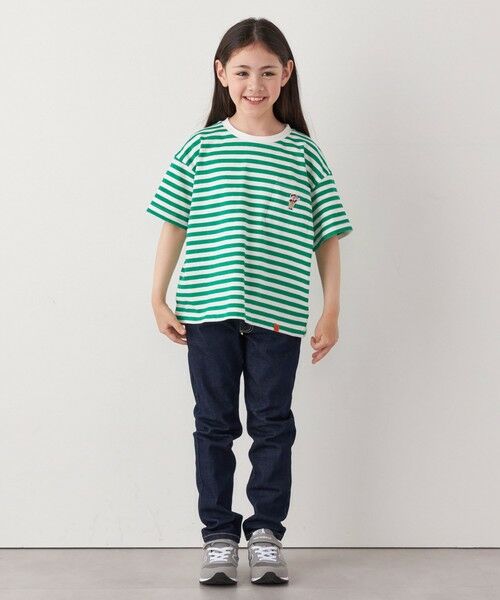 SHIPS / シップス Tシャツ | 【SHIPS any別注】UNIVERSAL OVERALL: WINDY Jr. ワッペン ボーダー Tシャツ <KIDS> | 詳細22