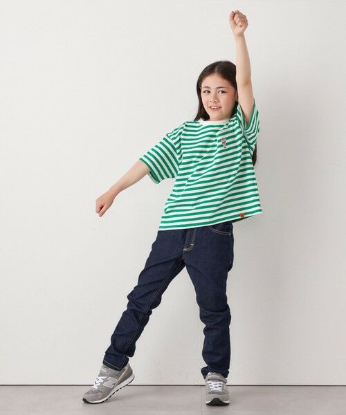 SHIPS / シップス Tシャツ | 【SHIPS any別注】UNIVERSAL OVERALL: WINDY Jr. ワッペン ボーダー Tシャツ <KIDS> | 詳細23