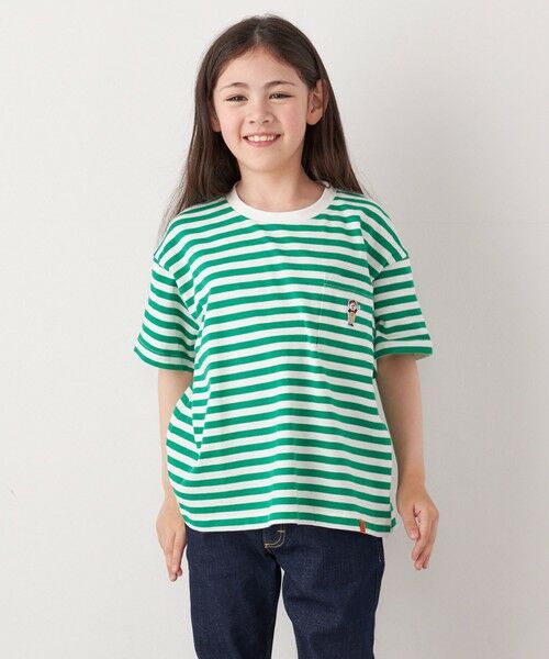 SHIPS / シップス Tシャツ | 【SHIPS any別注】UNIVERSAL OVERALL: WINDY Jr. ワッペン ボーダー Tシャツ <KIDS> | 詳細24