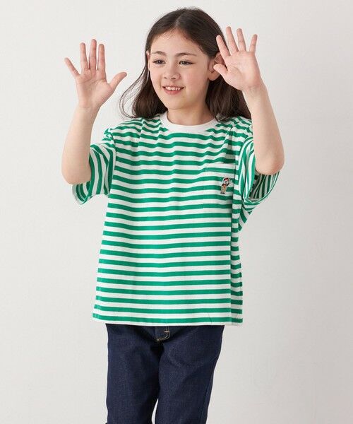 SHIPS / シップス Tシャツ | 【SHIPS any別注】UNIVERSAL OVERALL: WINDY Jr. ワッペン ボーダー Tシャツ <KIDS> | 詳細25