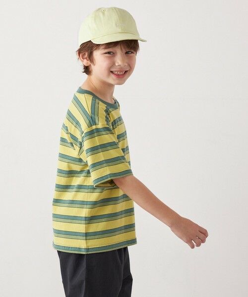 SHIPS / シップス Tシャツ | FRUIT OF THE LOOM: 刺繍 ロゴ カラー ボーダー Tシャツ<KIDS> | 詳細5