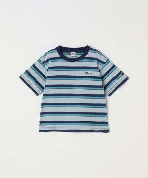 SHIPS / シップス Tシャツ | FRUIT OF THE LOOM: 刺繍 ロゴ カラー ボーダー Tシャツ<KIDS> | 詳細20