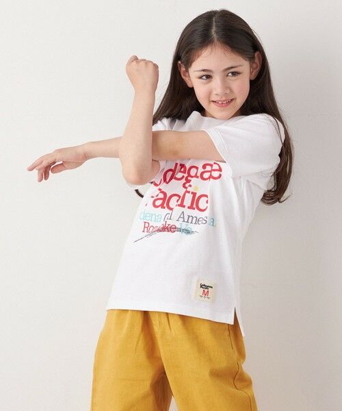 SHIPS / シップス Tシャツ | 【SHIPS any別注】Collegiate Pacific:〈洗濯機可能〉Vガゼット プリント & 刺繍 Tシャツ<KIDS> | 詳細5