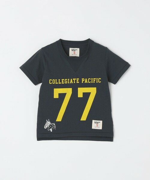 SHIPS / シップス Tシャツ | 【SHIPS any別注】Collegiate Pacific:〈洗濯機可能〉Vガゼット プリント & 刺繍 Tシャツ<KIDS> | 詳細14