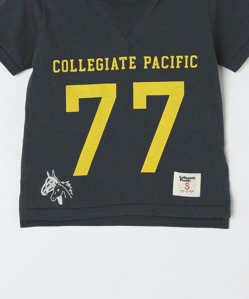 SHIPS / シップス Tシャツ | 【SHIPS any別注】Collegiate Pacific:〈洗濯機可能〉Vガゼット プリント & 刺繍 Tシャツ<KIDS> | 詳細19