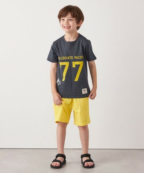 SHIPS / シップス Tシャツ | 【SHIPS any別注】Collegiate Pacific:〈洗濯機可能〉Vガゼット プリント & 刺繍 Tシャツ<KIDS> | 詳細9