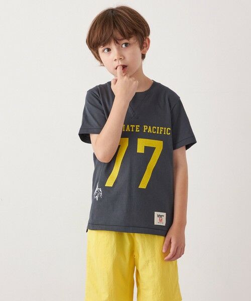 SHIPS / シップス Tシャツ | 【SHIPS any別注】Collegiate Pacific:〈洗濯機可能〉Vガゼット プリント & 刺繍 Tシャツ<KIDS> | 詳細11