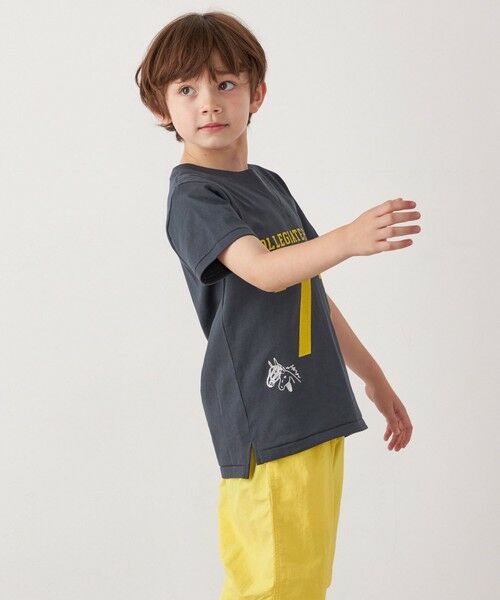 SHIPS / シップス Tシャツ | 【SHIPS any別注】Collegiate Pacific:〈洗濯機可能〉Vガゼット プリント & 刺繍 Tシャツ<KIDS> | 詳細12
