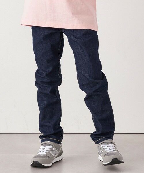 SHIPS / シップス デニムパンツ | LEE: ストレッチ デニム ストレート イージー パンツ<KIDS>(ネイビー)
