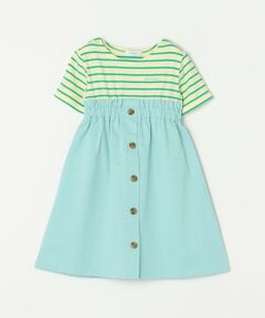 SHIPS / シップス ロング・マキシ丈ワンピース | SHIPS any: ロゴ 刺繍 ボーダー ドッキング ワンピース <KIDS>