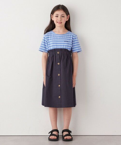 SHIPS / シップス ロング・マキシ丈ワンピース | SHIPS any: ロゴ 刺繍 ボーダー ドッキング ワンピース <KIDS> | 詳細18