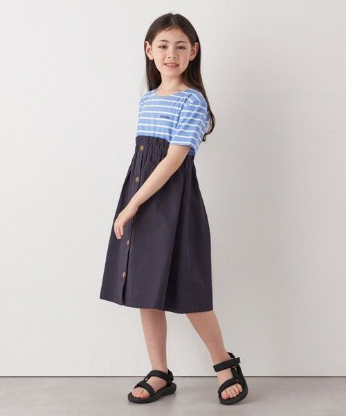 SHIPS / シップス ロング・マキシ丈ワンピース | SHIPS any: ロゴ 刺繍 ボーダー ドッキング ワンピース <KIDS> | 詳細19