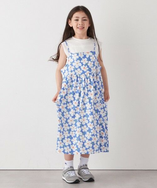 SHIPS / シップス ロング・マキシ丈ワンピース | SHIPS any:〈洗濯機可能〉ノースリーブ フラワー  プリント キャミ ワンピース<KIDS> | 詳細17