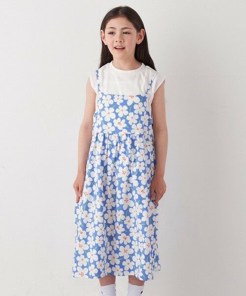 SHIPS / シップス ロング・マキシ丈ワンピース | SHIPS any:〈洗濯機可能〉ノースリーブ フラワー  プリント キャミ ワンピース<KIDS> | 詳細19