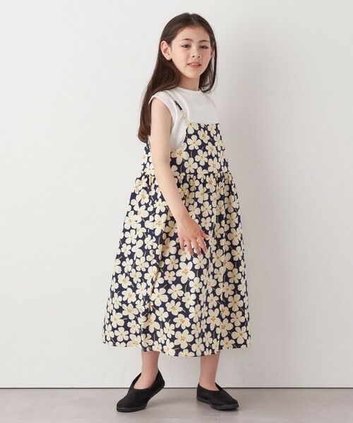 SHIPS / シップス ロング・マキシ丈ワンピース | SHIPS any:〈洗濯機可能〉ノースリーブ フラワー  プリント キャミ ワンピース<KIDS> | 詳細23