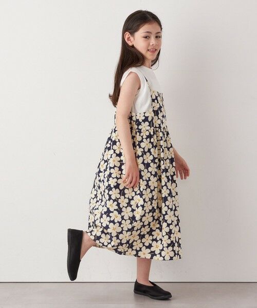 SHIPS / シップス ロング・マキシ丈ワンピース | SHIPS any:〈洗濯機可能〉ノースリーブ フラワー  プリント キャミ ワンピース<KIDS> | 詳細24