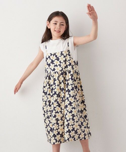 SHIPS / シップス ロング・マキシ丈ワンピース | SHIPS any:〈洗濯機可能〉ノースリーブ フラワー  プリント キャミ ワンピース<KIDS> | 詳細26