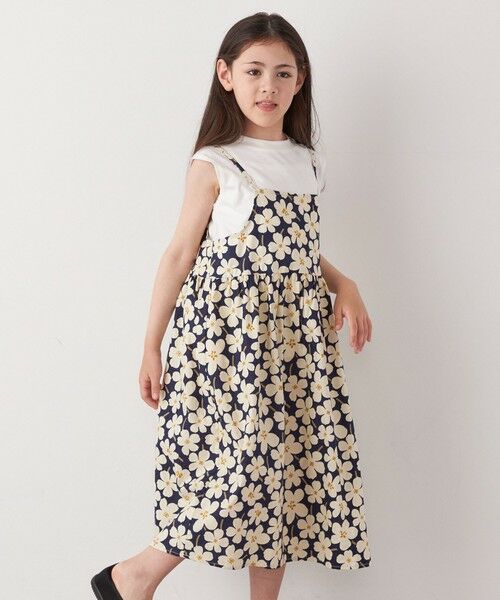 SHIPS / シップス ロング・マキシ丈ワンピース | SHIPS any:〈洗濯機可能〉ノースリーブ フラワー  プリント キャミ ワンピース<KIDS> | 詳細27