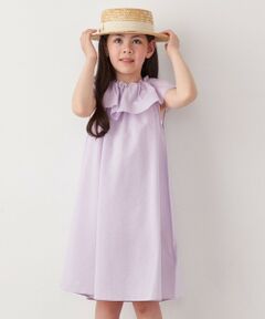 SHIPS / シップス ロング・マキシ丈ワンピース | SHIPS any: シアサッカー フリルカラー ノースリーブ ワンピース <KIDS>