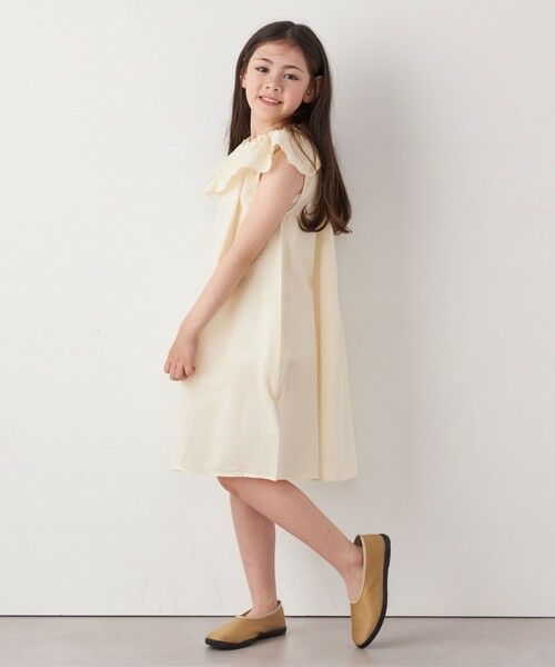 SHIPS / シップス ロング・マキシ丈ワンピース | SHIPS any: シアサッカー フリルカラー ノースリーブ ワンピース <KIDS> | 詳細1