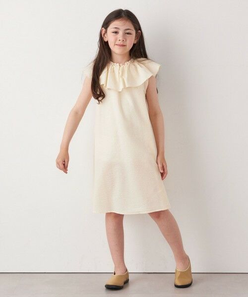 SHIPS / シップス ロング・マキシ丈ワンピース | SHIPS any: シアサッカー フリルカラー ノースリーブ ワンピース <KIDS> | 詳細2