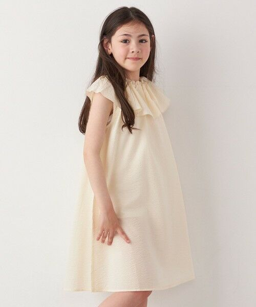 SHIPS / シップス ロング・マキシ丈ワンピース | SHIPS any: シアサッカー フリルカラー ノースリーブ ワンピース <KIDS> | 詳細3
