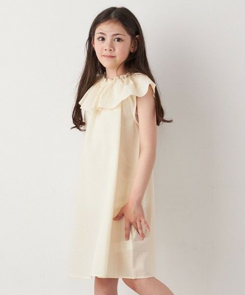 SHIPS / シップス ロング・マキシ丈ワンピース | SHIPS any: シアサッカー フリルカラー ノースリーブ ワンピース <KIDS> | 詳細4