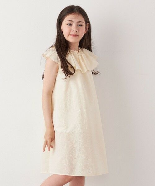 SHIPS / シップス ロング・マキシ丈ワンピース | SHIPS any: シアサッカー フリルカラー ノースリーブ ワンピース <KIDS> | 詳細5