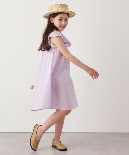 SHIPS / シップス ロング・マキシ丈ワンピース | SHIPS any: シアサッカー フリルカラー ノースリーブ ワンピース <KIDS> | 詳細15