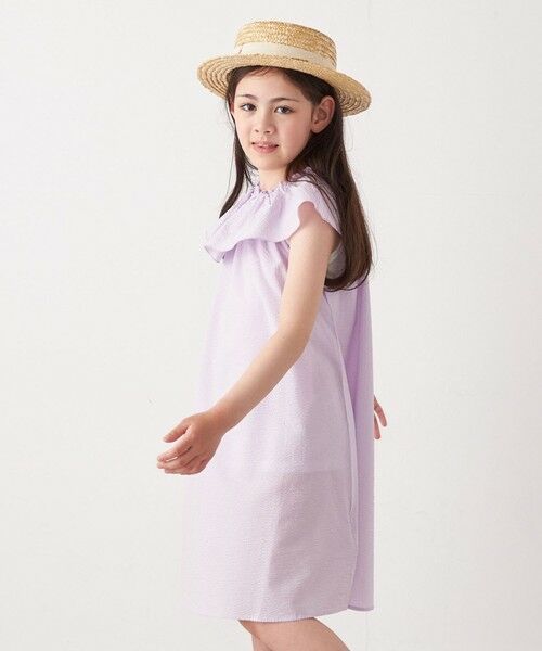 SHIPS / シップス ロング・マキシ丈ワンピース | SHIPS any: シアサッカー フリルカラー ノースリーブ ワンピース <KIDS> | 詳細18