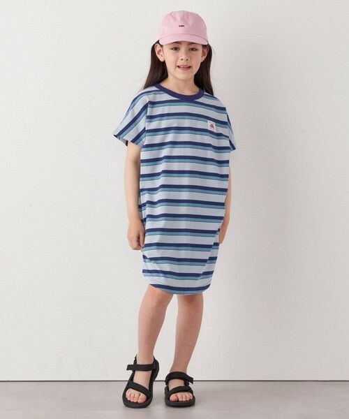 SHIPS / シップス ロング・マキシ丈ワンピース | FRUIT OF THE LOOM: 刺繍 ロゴ カラー ボーダー ワンピース<KIDS> | 詳細2