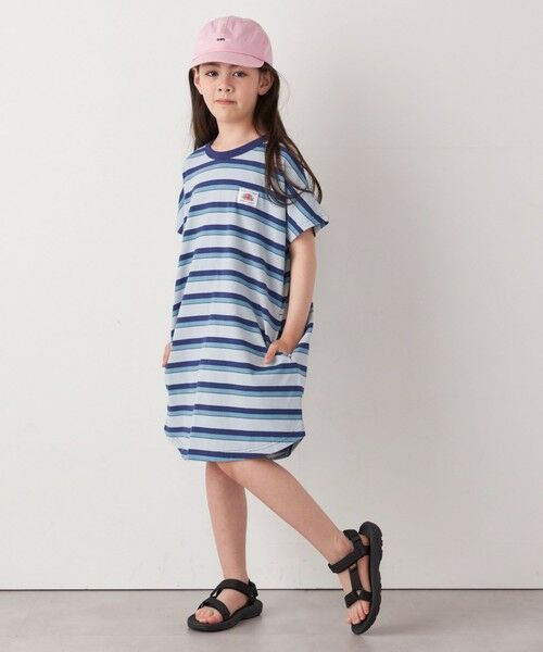 SHIPS / シップス ロング・マキシ丈ワンピース | FRUIT OF THE LOOM: 刺繍 ロゴ カラー ボーダー ワンピース<KIDS> | 詳細3