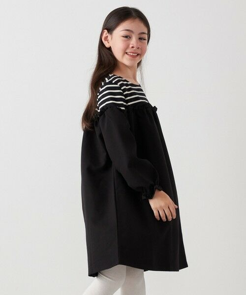 SHIPS / シップス ロング・マキシ丈ワンピース | SHIPS any:〈洗濯機可能〉ボーダー/ソリッド 切り替え ワンピース<KIDS> | 詳細5