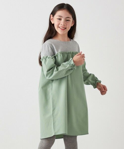 SHIPS / シップス ロング・マキシ丈ワンピース | SHIPS any:〈洗濯機可能〉ボーダー/ソリッド 切り替え ワンピース<KIDS> | 詳細12