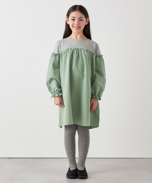 SHIPS / シップス ロング・マキシ丈ワンピース | SHIPS any:〈洗濯機可能〉ボーダー/ソリッド 切り替え ワンピース<KIDS> | 詳細8
