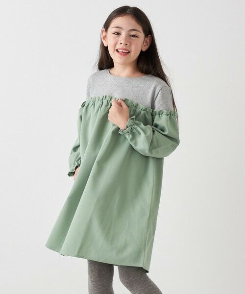 SHIPS / シップス ロング・マキシ丈ワンピース | SHIPS any:〈洗濯機可能〉ボーダー/ソリッド 切り替え ワンピース<KIDS> | 詳細11