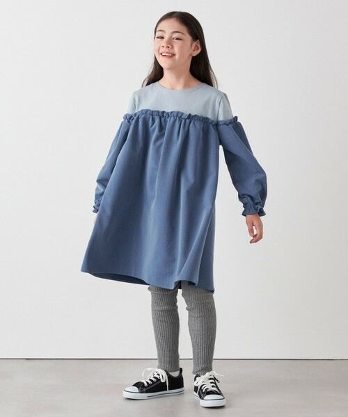 SHIPS / シップス ロング・マキシ丈ワンピース | SHIPS any:〈洗濯機可能〉ボーダー/ソリッド 切り替え ワンピース<KIDS> | 詳細15
