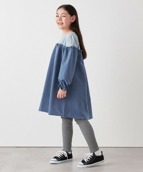 SHIPS / シップス ロング・マキシ丈ワンピース | SHIPS any:〈洗濯機可能〉ボーダー/ソリッド 切り替え ワンピース<KIDS> | 詳細16