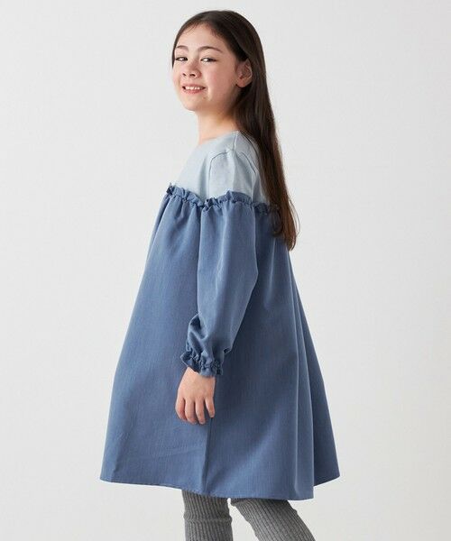 SHIPS / シップス ロング・マキシ丈ワンピース | SHIPS any:〈洗濯機可能〉ボーダー/ソリッド 切り替え ワンピース<KIDS> | 詳細18
