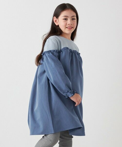 SHIPS / シップス ロング・マキシ丈ワンピース | SHIPS any:〈洗濯機可能〉ボーダー/ソリッド 切り替え ワンピース<KIDS> | 詳細19
